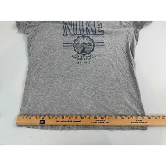 Nike Women's Graphic Short Sleeve T Shirt Gray Original Running Company Size XL - Picture 9 of 11